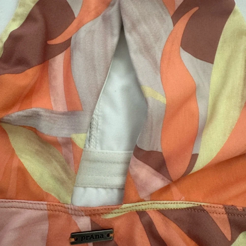 Prana Womens XS Saxon Dress V Neck Orange‎ Sundress